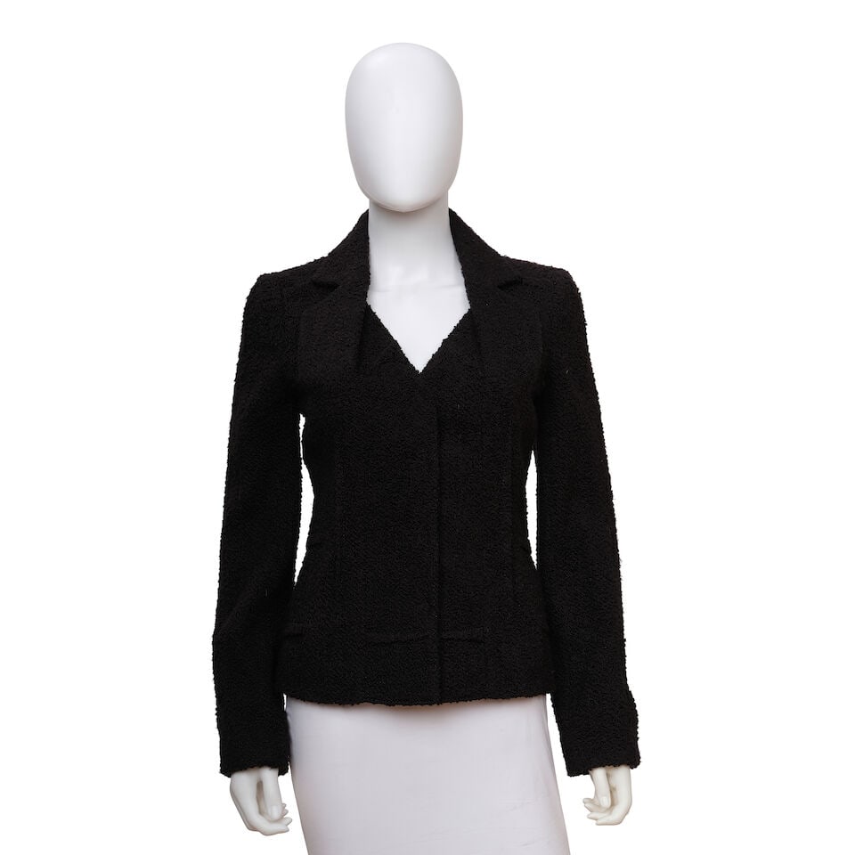 CHRISTIAN DIOR: BLACK BOUCLE EVENING JACKET Fall 2006 | John Galliano (1 of 3)