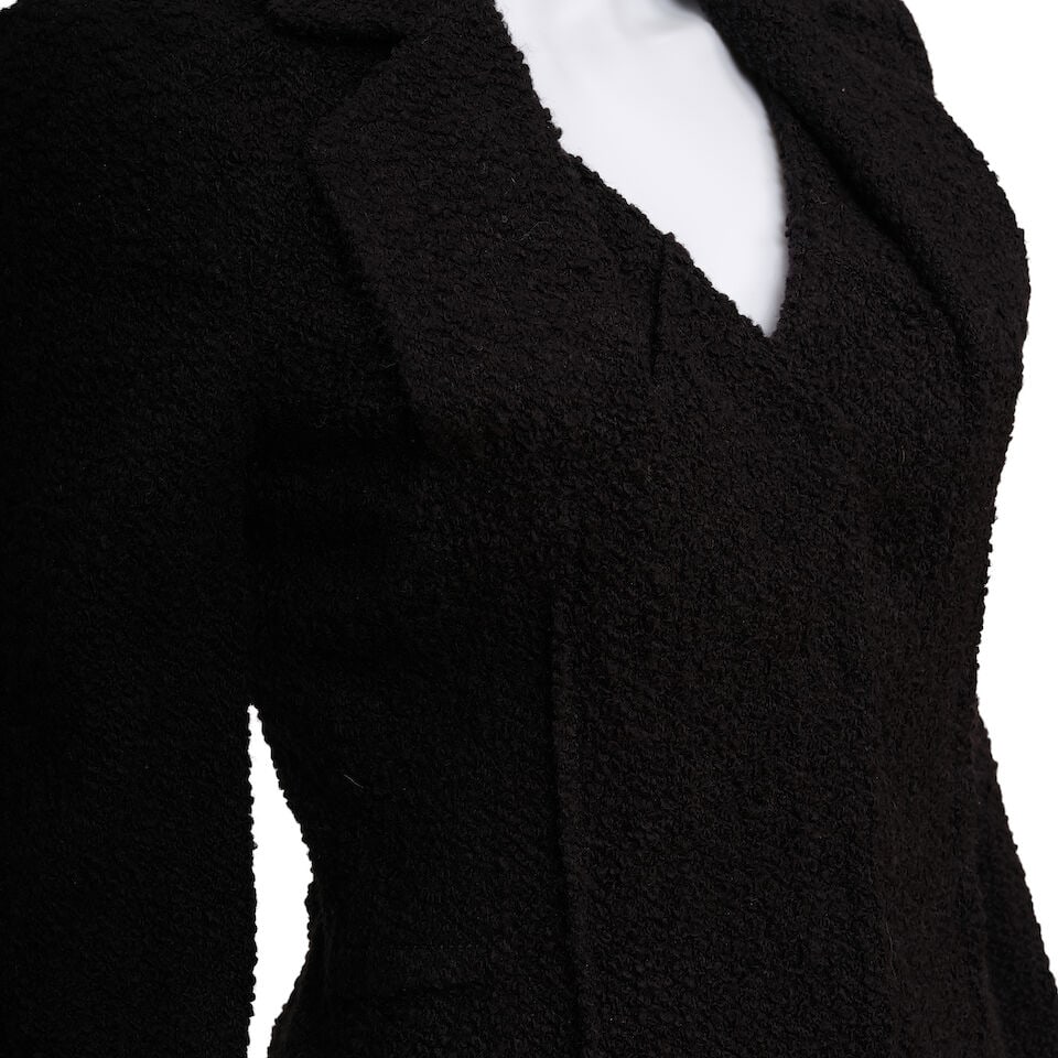 CHRISTIAN DIOR: BLACK BOUCLE EVENING JACKET Fall 2006 | John Galliano - 2