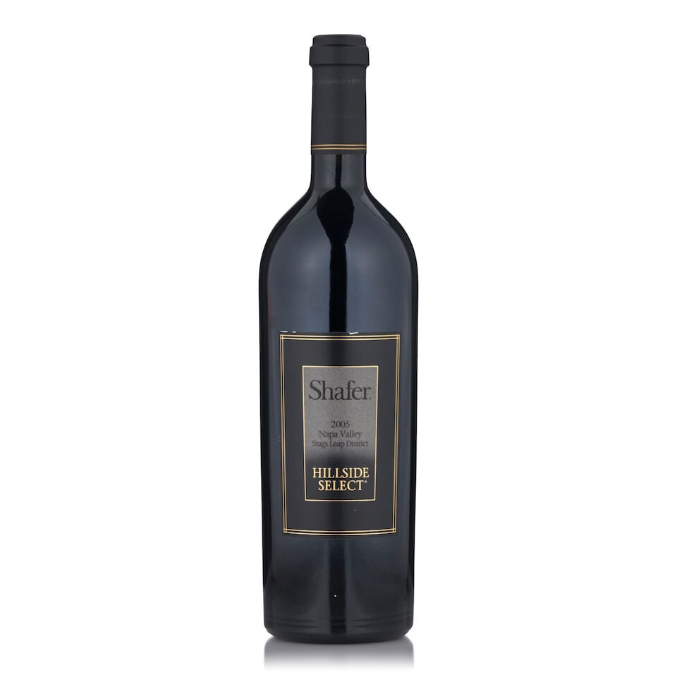Shafer Hillside Select, 2005 (1 bottle, 750ml): Shafer Hillside Select, 2005 (1 bottle, 750ml) Region: Napa Valley Fill Level: into neck Footnotes: California This lot is subject to the following lot symbols: • • Zero rated for tax, no