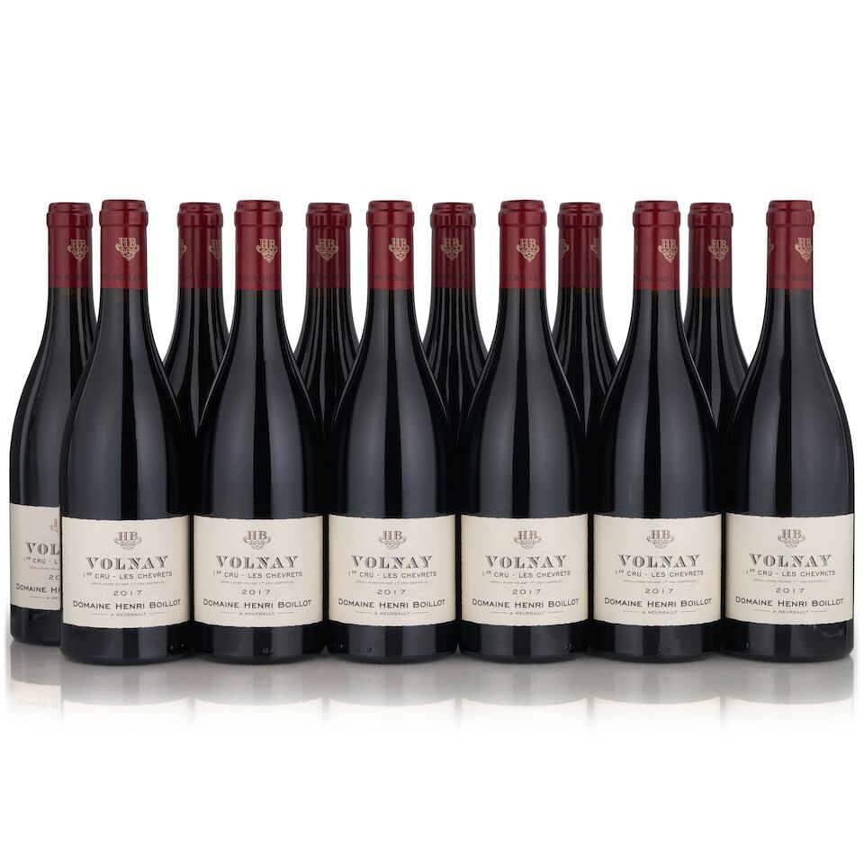 Henri Boillot, Volnay Les Chevrets, 2017 (12 bottles, 750ml): Henri Boillot, Volnay Les Chevrets, 2017 (12 bottles, 750ml) Region: Cote de Beaune Packaging: two individual six-pack original cartons Footnotes: Burgundy This lot is subject to the following lot