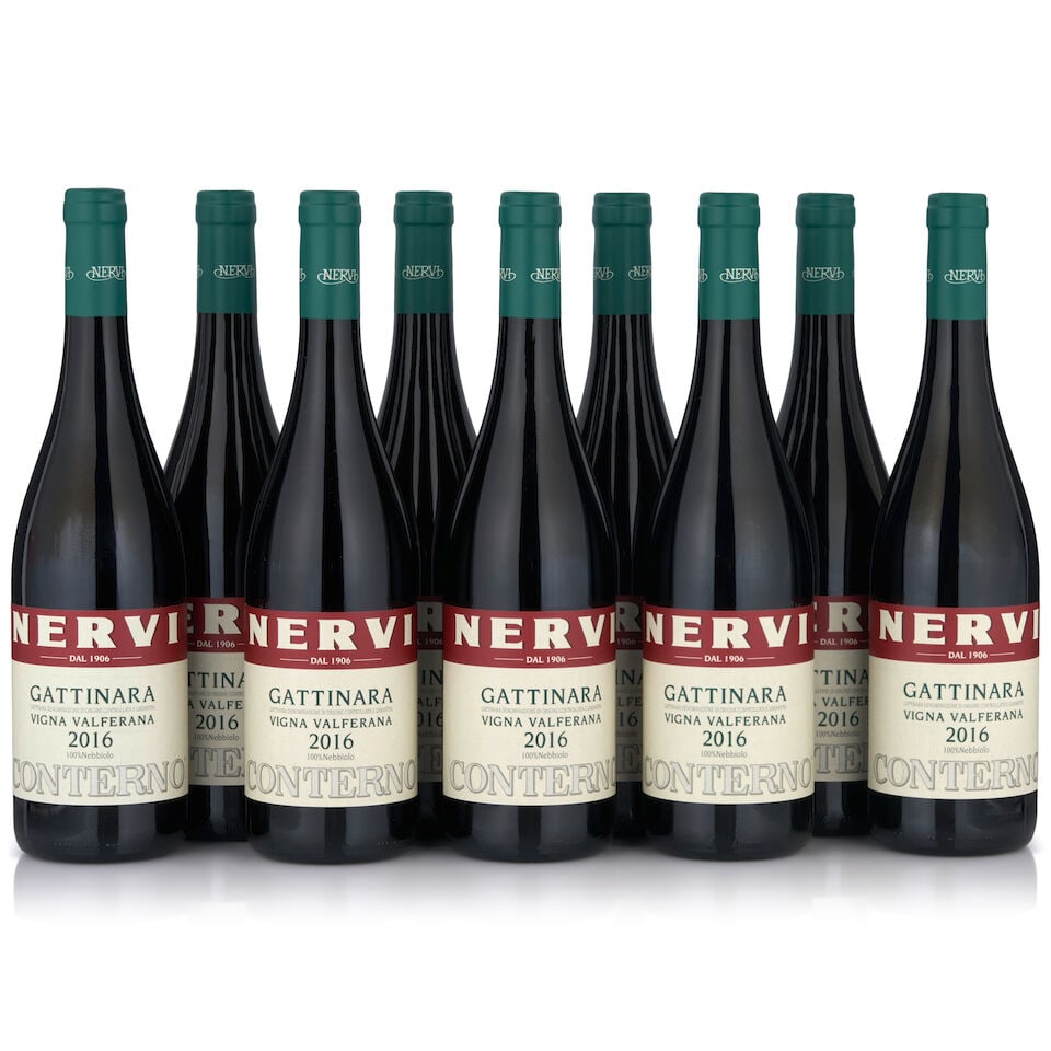Conterno Nervi, Gattinara Vigna Valferana, 2016 (9 bottles, 750ml): Conterno Nervi, Gattinara Vigna Valferana, 2016 (9 bottles, 750ml) Region: Piedmont Packaging: two six-pack original cartons Footnotes: Italy This lot is subject to the following lot symbols: • 