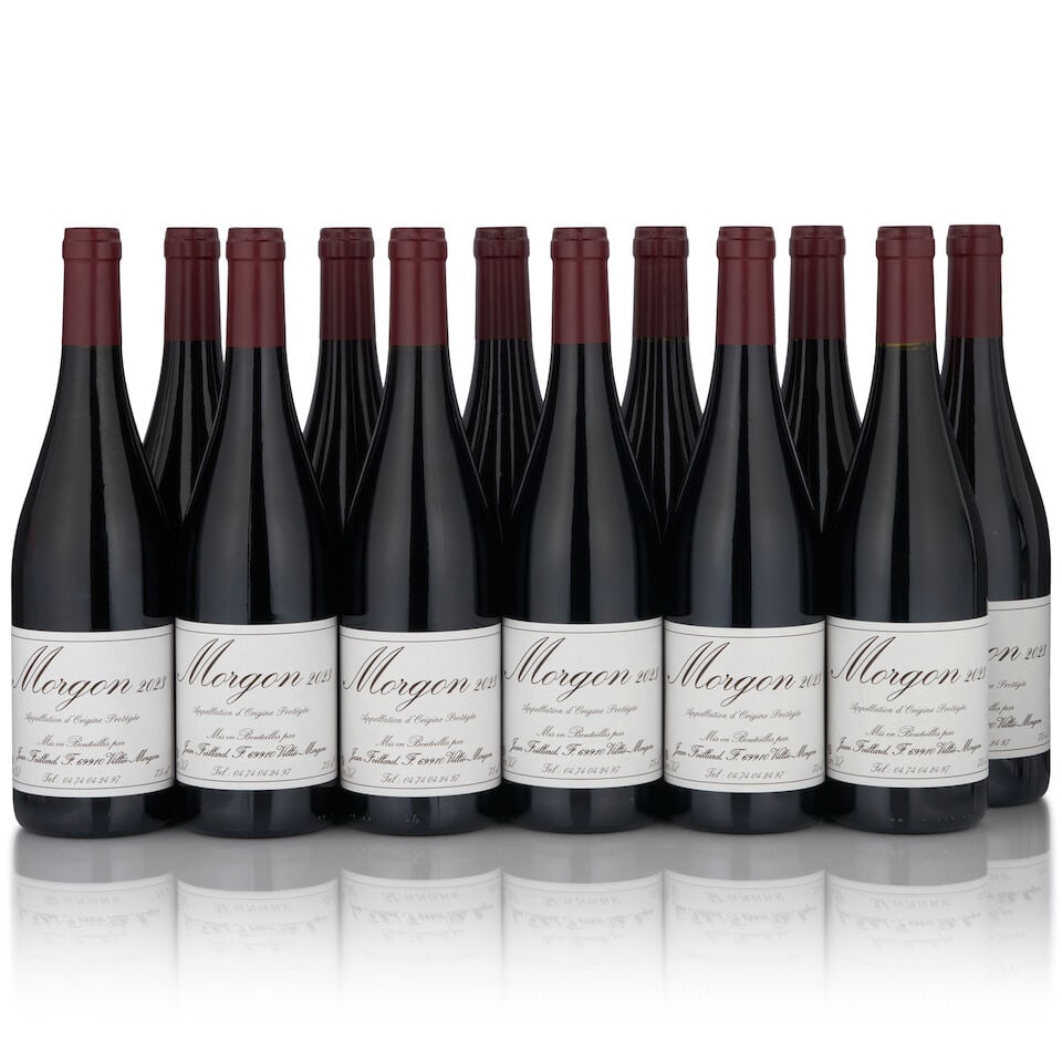 Jean Foillard, Morgon, 2023 (12 bottles, 750ml): Jean Foillard, Morgon, 2023 (12 bottles, 750ml) Region: Beaujolais Packaging: original carton Footnotes: Burgundy This lot is subject to the following lot symbols: • • Zero rated for tax,