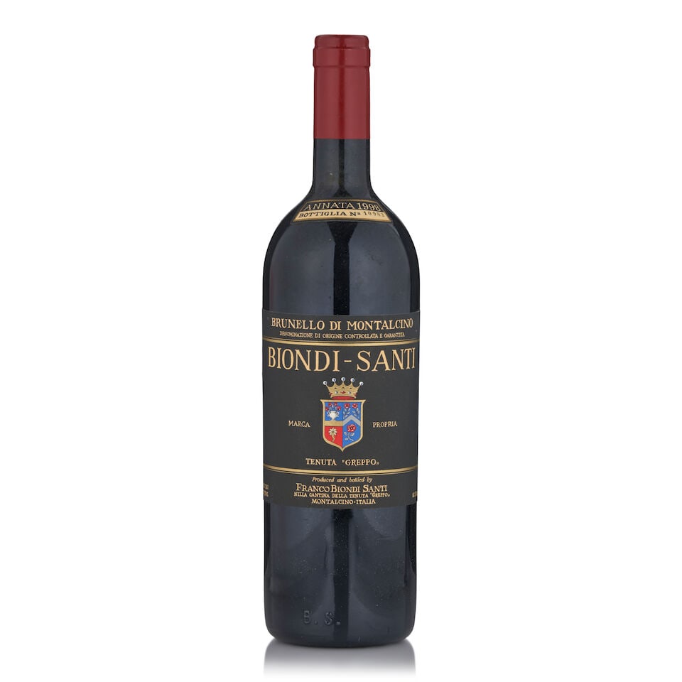 Biondi Santi Brunello di Montalcino, 1998 (1 bottle, 750ml): Biondi Santi Brunello di Montalcino, 1998 (1 bottle, 750ml) This lot is subject to the following lot symbols: • • Zero rated for tax, no tax will be added to the Hammer Price or the Buyer'