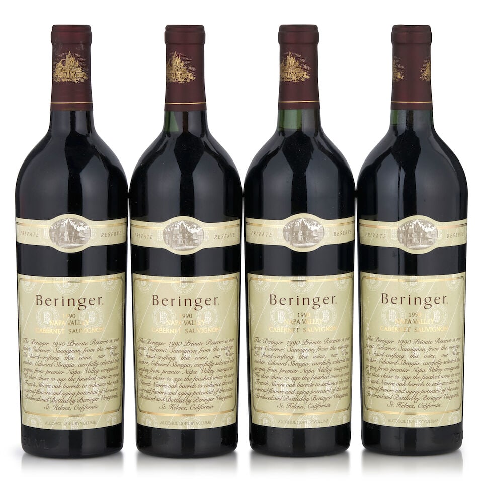 Beringer Cabernet Sauvignon Private Reserve, 1990 (4 bottles, 750ml) (1 of 1)