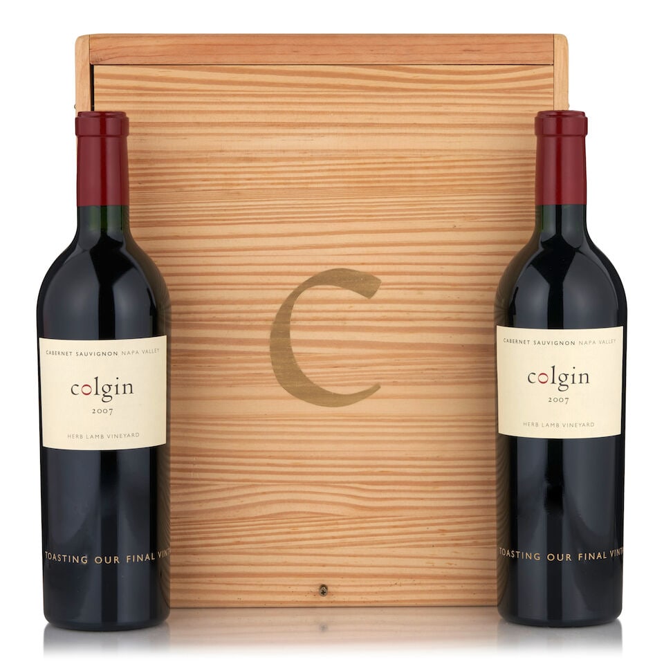 Colgin Cabernet Sauvignon Herb Lamb, 2007 (2 bottles, 750ml): Colgin Cabernet Sauvignon Herb Lamb, 2007 (2 bottles, 750ml) Region: Napa Valley Fill Level: bottom neck Packaging: original wooden case Footnotes: California This lot is subject to the following lot