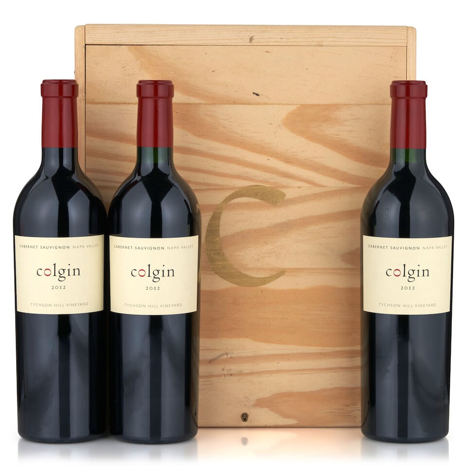Colgin Cabernet Sauvignon Tychson Hill, 2012 (3 bottles, 750ml): Colgin Cabernet Sauvignon Tychson Hill, 2012 (3 bottles, 750ml) Region: Napa Valley Fill Level: into neck Packaging: original wooden case Footnotes: California This lot is subject to the following lot