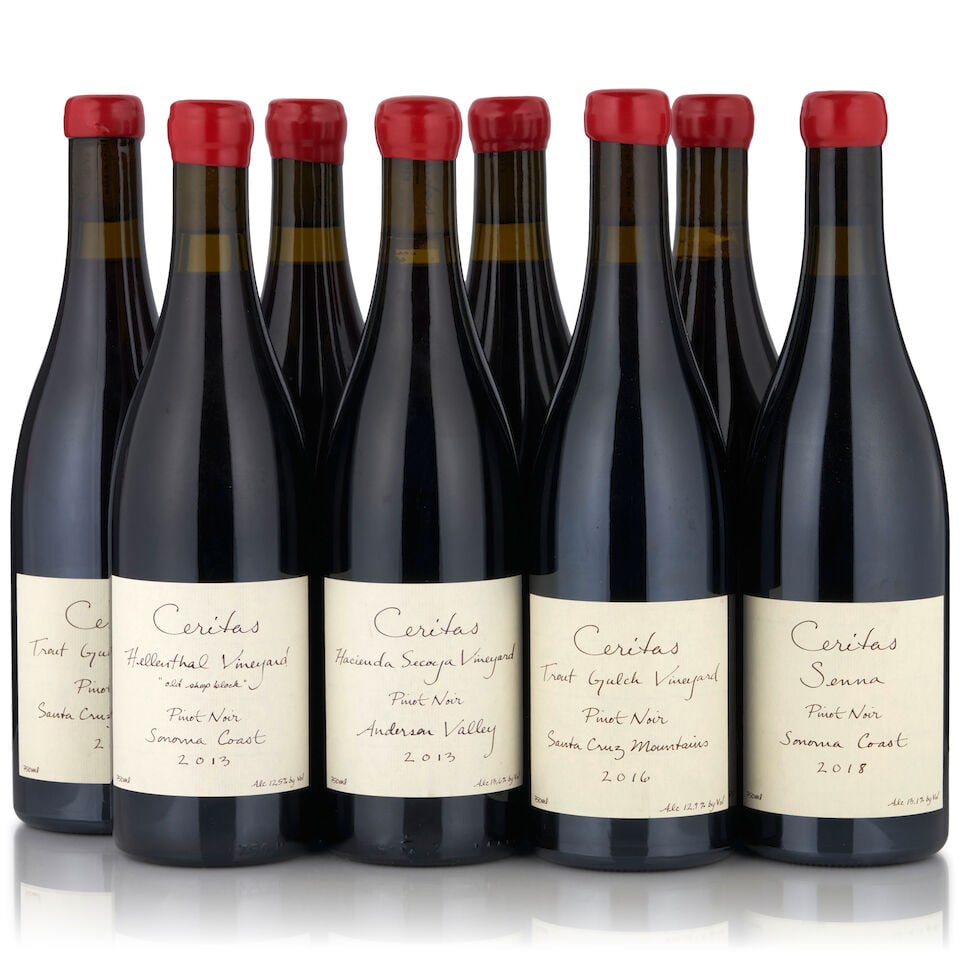 Ceritas Pinot Noir Hacienda Secoya Vineyard, 2013 (2 bottles, 750ml) Ceritas Pinot Noir Hellent...: Ceritas Pinot Noir Hacienda Secoya Vineyard, 2013 (2 bottles, 750ml) Region: Anderson Valley Ceritas Pinot Noir Hellenthal Vineyard, 2013 (2 bottles, 750ml) Region: Sonoma Ceritas Pinot Noir Porter Ba