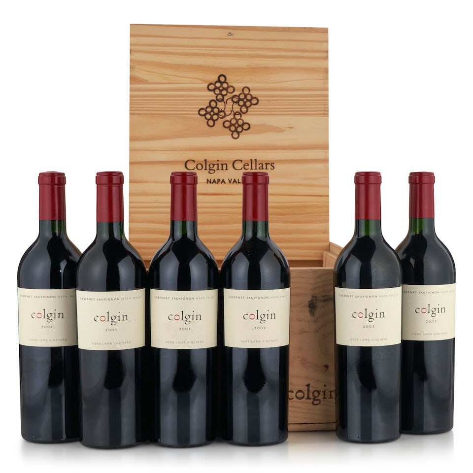 Colgin Cabernet Sauvignon Herb Lamb, 2001 (6 bottles, 750ml): Colgin Cabernet Sauvignon Herb Lamb, 2001 (6 bottles, 750ml) Region: Napa Valley Fill Level: bottom neck Packaging: original wooden case Miscellaneous: one with signs of old seepage Footnotes: Califor