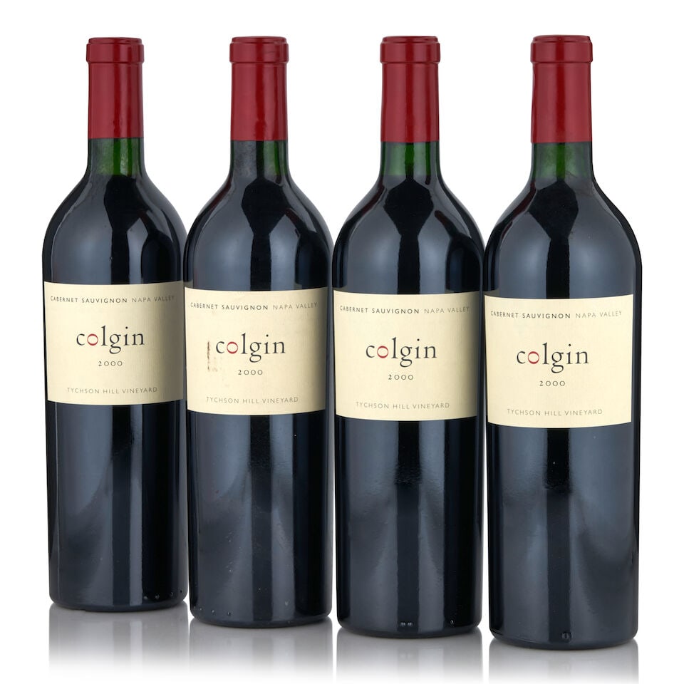 Colgin Cabernet Sauvignon Tychson Hill, 2000 (4 bottles, 750ml): Colgin Cabernet Sauvignon Tychson Hill, 2000 (4 bottles, 750ml) Region: Napa Valley Fill Level: bottom neck or better Label: one scuffed Footnotes: California This lot is subject to the following lot