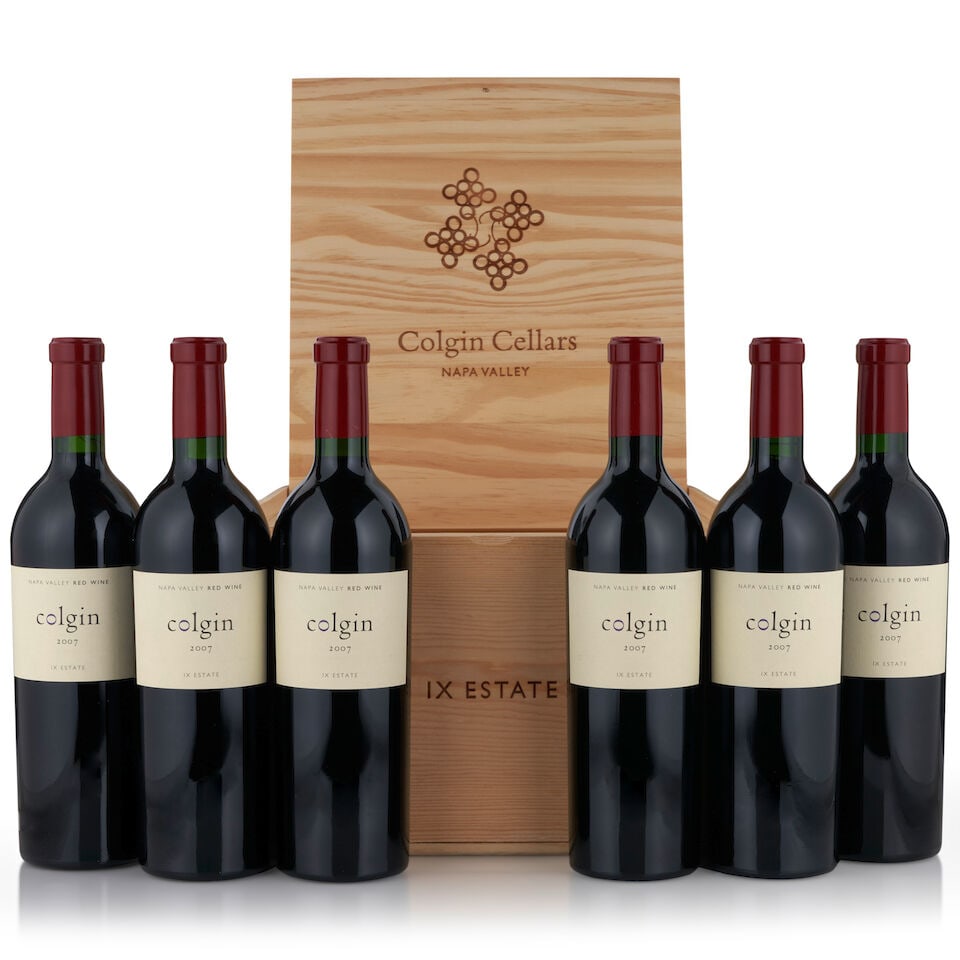 Colgin IX Estate, 2007 (6 bottles, 750ml): Colgin IX Estate, 2007 (6 bottles, 750ml) Region: Napa Valley Packaging: original wooden case Footnotes: California This lot is subject to the following lot symbols: • • Zero rated for tax