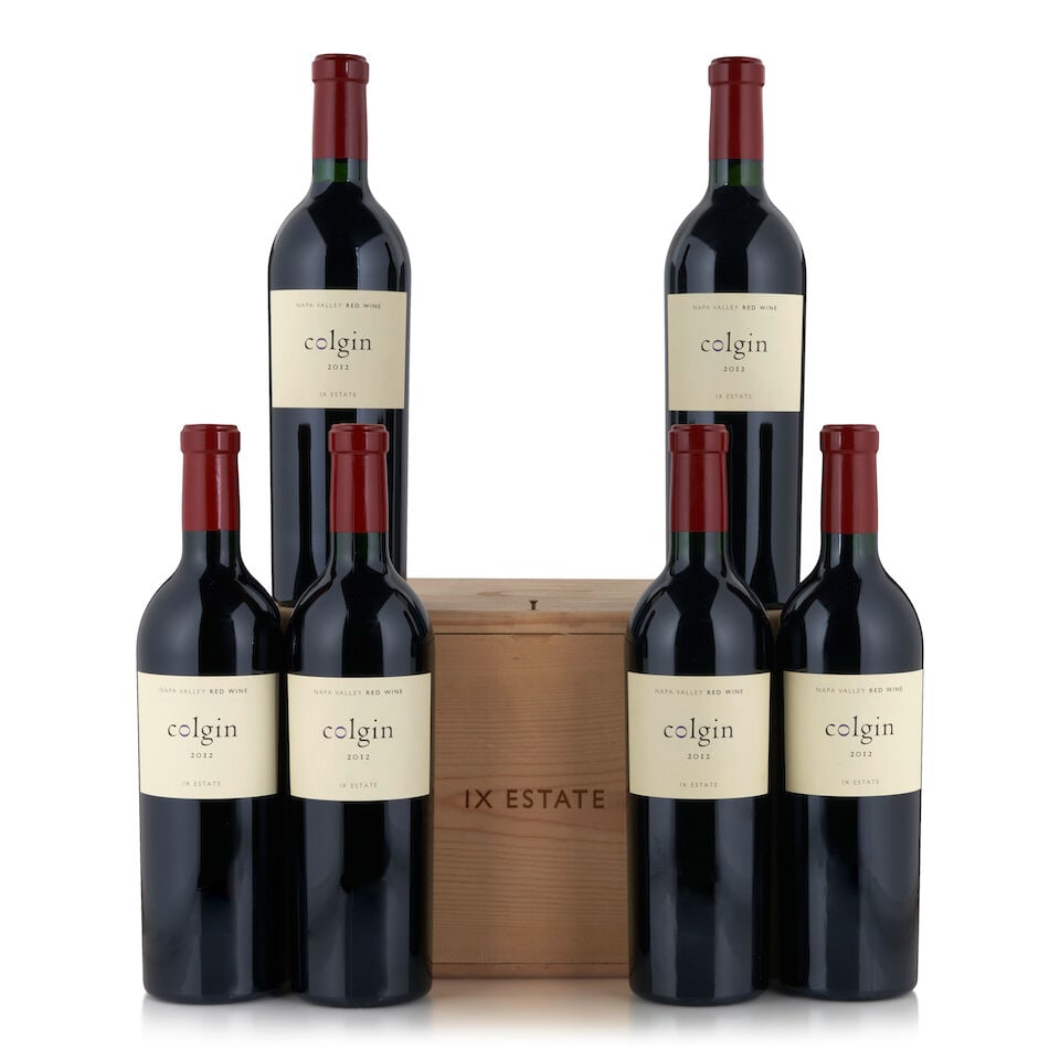 Colgin IX Estate, 2012 (6 bottles, 750ml): Colgin IX Estate, 2012 (6 bottles, 750ml) Region: Napa Valley Packaging: original wooden case Footnotes: California This lot is subject to the following lot symbols: • • Zero rated for