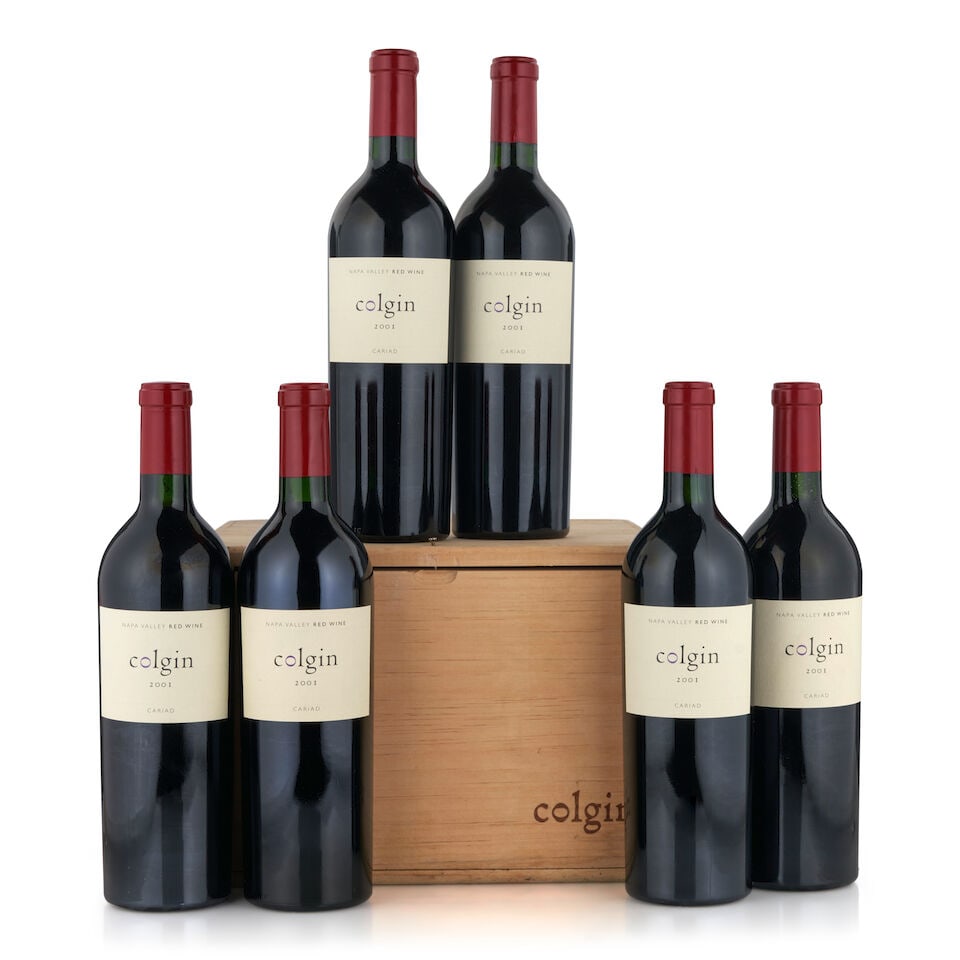 Colgin Cariad, 2001 (6 bottles, 750ml): Colgin Cariad, 2001 (6 bottles, 750ml) Region: Napa Valley Fill Level: bottom neck Packaging: original wooden case Miscellaneous: two with signs of old seepage Footnotes: California This lot is
