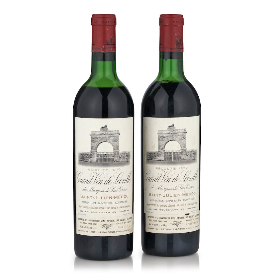 Chateau Leoville Las Cases, 1970 (2 bottles, 750ml): Chateau Leoville Las Cases, 1970 (2 bottles, 750ml) Region: St. Julien Fill Level: one very top shoulder, one just below top shoulder Footnotes: Bordeaux, Left Bank This lot is subject to the