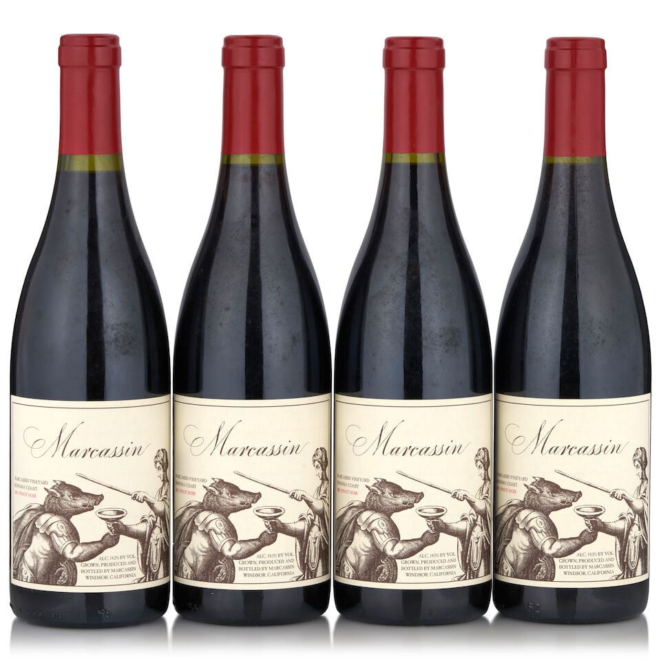 Marcassin Pinot Noir Marcassin Vineyard, 2005 (4 bottles, 750ml): Marcassin Pinot Noir Marcassin Vineyard, 2005 (4 bottles, 750ml) Region: Sonoma Fill Level: 0.5cm or better Footnotes: California This lot is subject to the following lot symbols: • • Zero