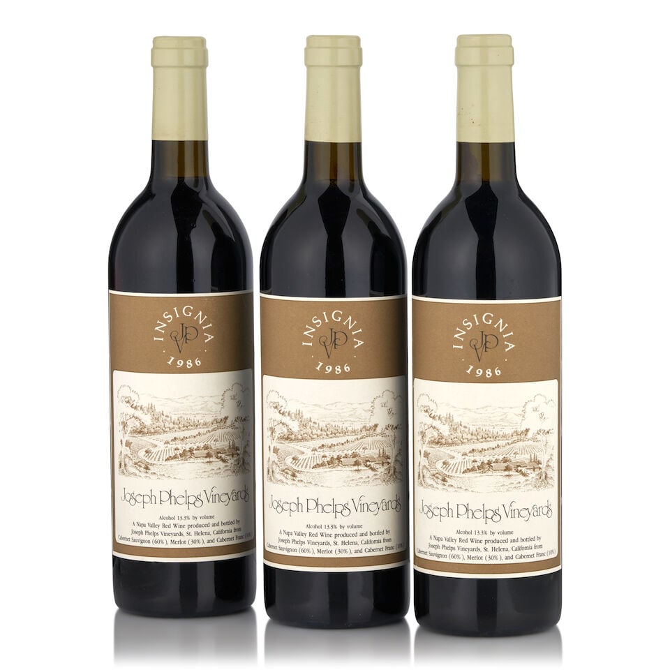 Joseph Phelps Insignia, 1986 (3 bottles, 750ml) (1 of 1)