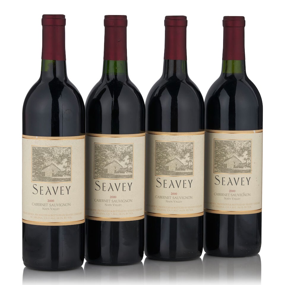 Seavey Vineyard Cabernet Sauvignon, 2000 (4 bottles, 750ml): Seavey Vineyard Cabernet Sauvignon, 2000 (4 bottles, 750ml) Region: Napa Valley Fill Level: bottom neck or better Label: two lightly scuffed Footnotes: California This lot is subject to the following