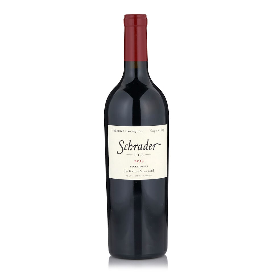 Schrader Cabernet Sauvignon CCS Beckstoffer To Kalon, 2013 (1 bottle, 750ml): Schrader Cabernet Sauvignon CCS Beckstoffer To Kalon, 2013 (1 bottle, 750ml) Region: Napa Valley Footnotes: California This lot is subject to the following lot symbols: • • Zero rated for