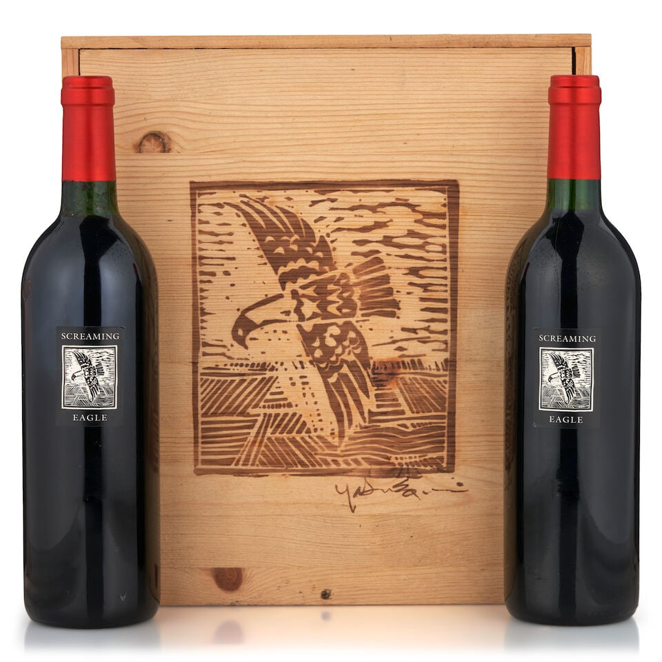 Screaming Eagle, 1996 (2 bottles, 750ml): Screaming Eagle, 1996 (2 bottles, 750ml) Region: Napa Valley Fill Level: one bottom neck, one very top shoulder Footnotes: California This lot is subject to the following lot symbols: • •