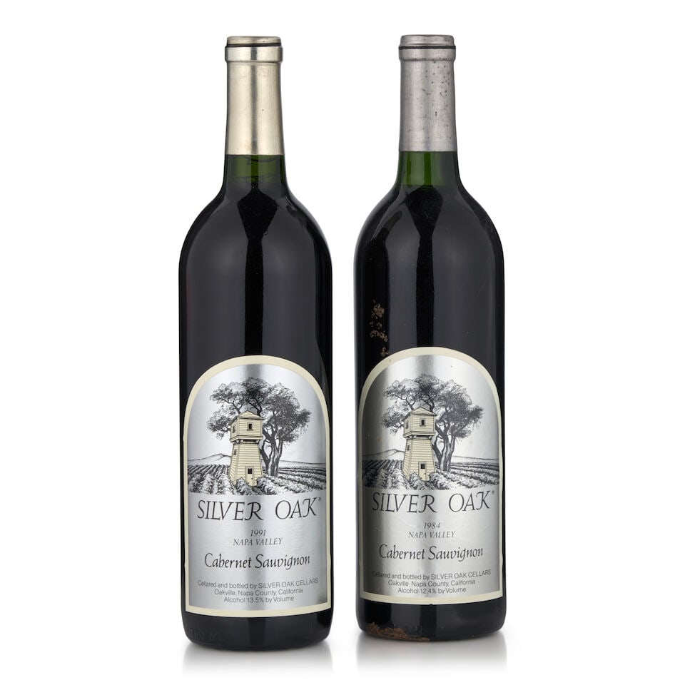 Silver Oak Cabernet Sauvignon Napa Valley, 1991 (1 bottle, 750ml) Silver Oak Cabernet Sauvignon...: Silver Oak Cabernet Sauvignon Napa Valley, 1991 (1 bottle, 750ml) Region: Napa Valley Fill Level: into neck Silver Oak Cabernet Sauvignon Napa Valley, 1984 (1 bottle, 750ml) Region: Napa Valley Fill L
