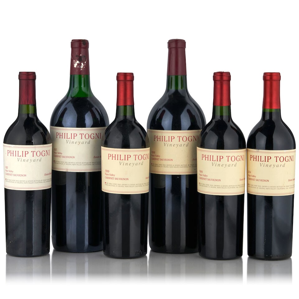 Philip Togni Cabernet Sauvignon, 2014 (1 bottle, 750ml) Philip Togni Cabernet Sauvignon, 1999 (2...: Philip Togni Cabernet Sauvignon, 2014 (1 bottle, 750ml) Region: Napa Valley Philip Togni Cabernet Sauvignon, 1999 (2 bottles, 750ml) Region: Napa Valley Fill Level: bottom neck Philip Togni Cabernet S