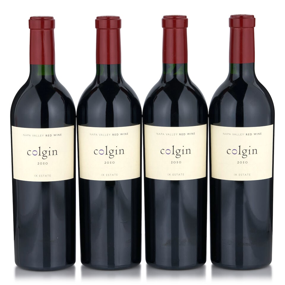 Colgin IX Estate, 2010 (4 bottles, 750ml): Colgin IX Estate, 2010 (4 bottles, 750ml) Region: Napa Valley Footnotes: California This lot is subject to the following lot symbols: • • Zero rated for tax, no tax will be added to the