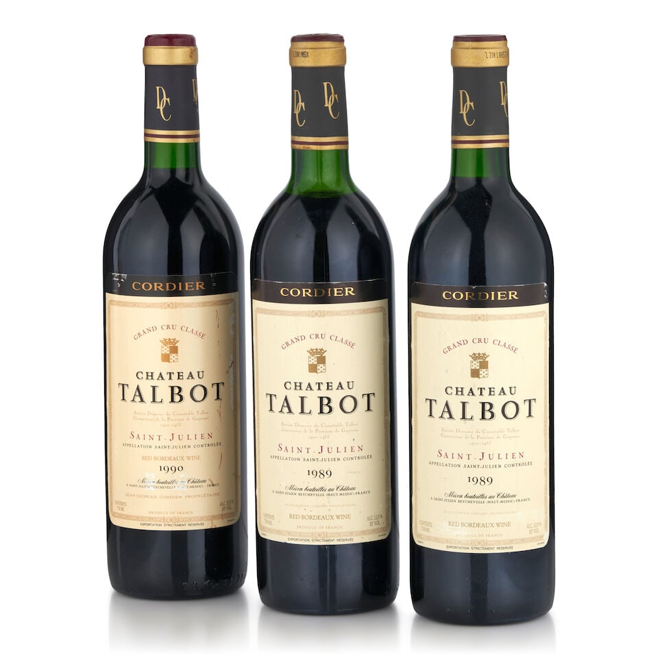 Chateau Talbot, 1989 (2 bottles, 750ml) Chateau Talbot, 1990 (1 bottle, 750ml) (1 of 1)