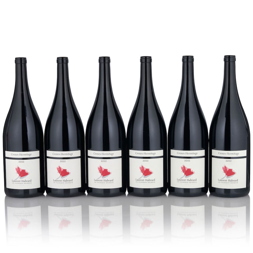 Domaine Laurent Habrard, Grande Classique Crozes Hermitage, 2022 (6 bottles, 1.5L): Domaine Laurent Habrard, Grande Classique Crozes Hermitage, 2022 (6 bottles, 1.5L) Region: Northern Rhone This lot is subject to the following lot symbols: • • Zero rated for tax, no tax