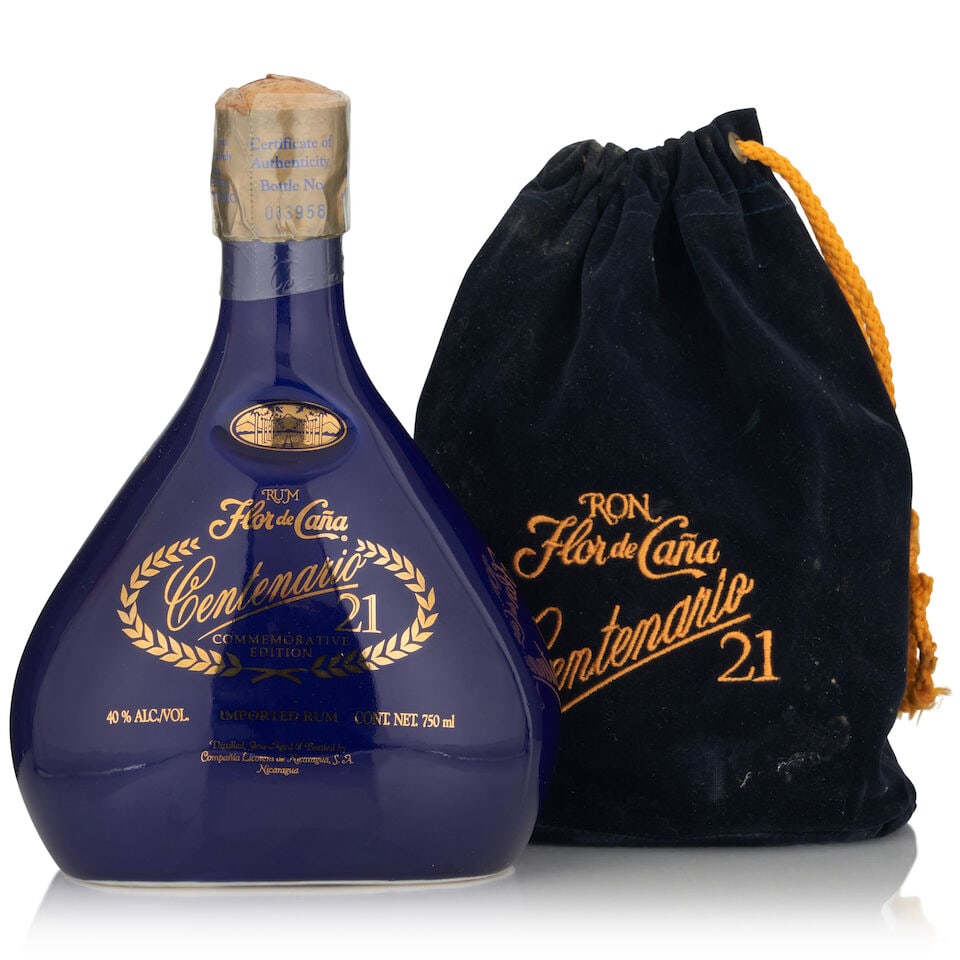 Flor de Cana Centenario 21 Years old (1 750ml): Flor de Cana Centenario 21 Years old (1 750ml) Region: Nicaragua Capsule: plastic wraping partially torn Alcohol content: 40% Notes: xx, bottle no. 083958 Footnotes: Rum Lot to be sold without reserve