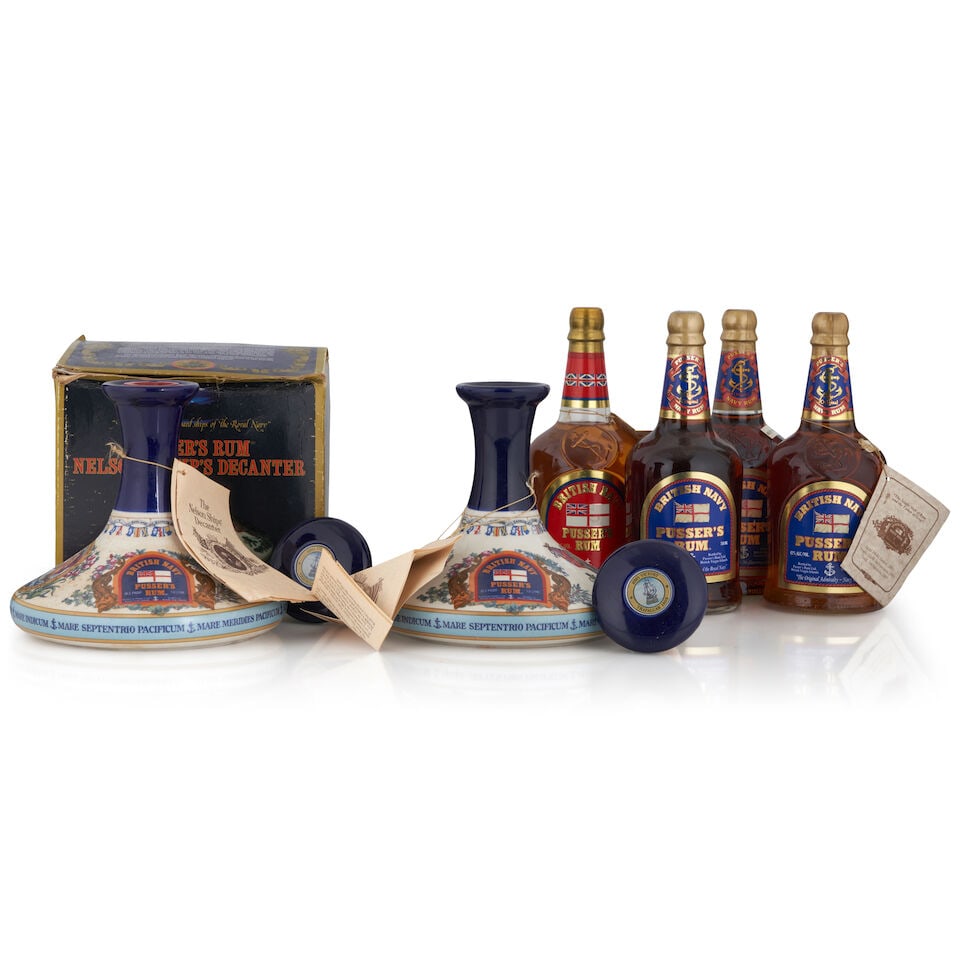 Pusser's British Navy Lord Nelson's Ship Decanter (2 1L) Pussler's British Navy Rum (4 750ml) (1 of 1)