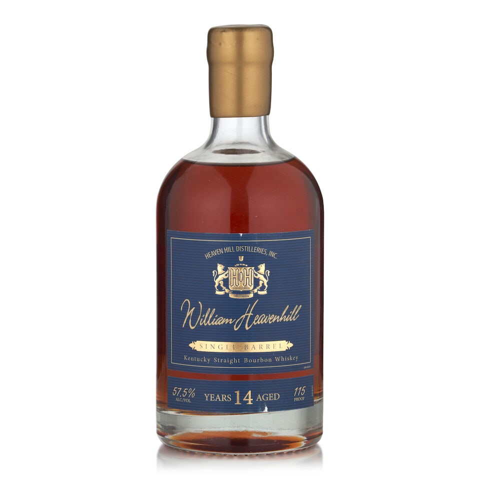 William Heavenhill Single Barrel 14 Years Old (1 bottle, 750ml): William Heavenhill Single Barrel 14 Years Old (1 bottle, 750ml) Region: Kentucky Alcohol content: 57.5% Notes: official bottling, barreled 2/6/2003, bottled 4/20/2017, barrel no. 10 Lot to be sold wit