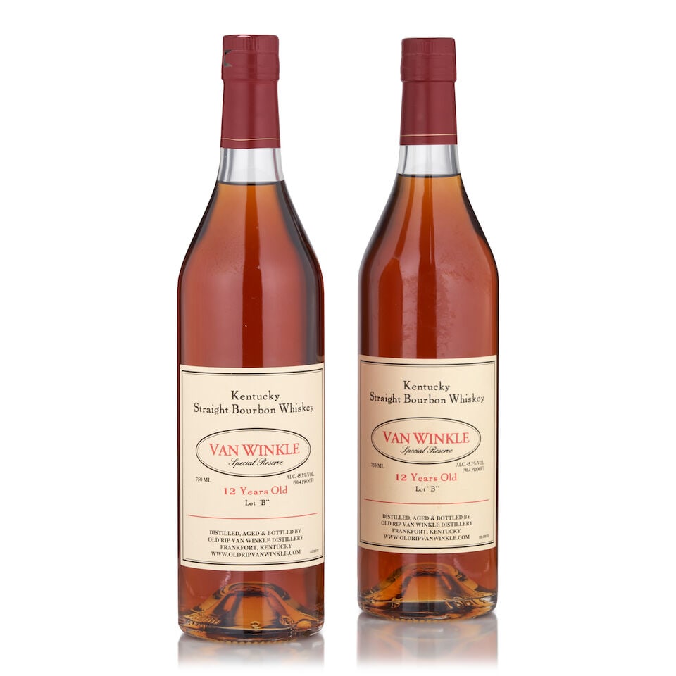 Van Winkle Special Reserve Lot 'B' 12 Years Old (2 bottles, 750ml): Van Winkle Special Reserve Lot 'B' 12 Years Old (2 bottles, 750ml) Region: Kentucky Alcohol content: 45.2% Notes: official bottling, laser codes L25237012034D & Footnotes: United States, Bourbon Lot t