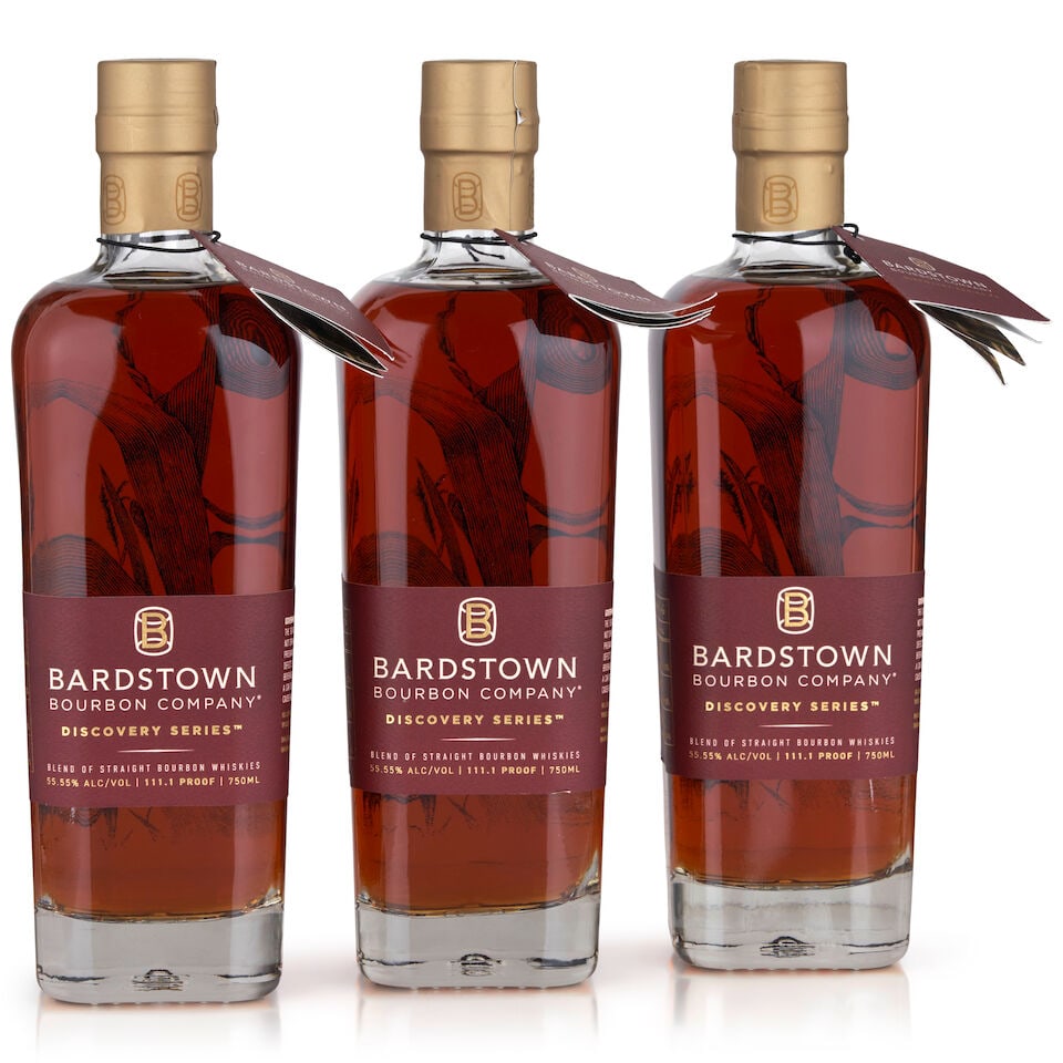 Bardstown Bourbon Co. Discovery Series No. 6 (3 bottles, 750ml): Bardstown Bourbon Co. Discovery Series No. 6 (3 bottles, 750ml) Region: Kentucky Alcohol content: 55.55% Notes: official bottling Footnotes: United States, Bourbon This lot is subject to the following
