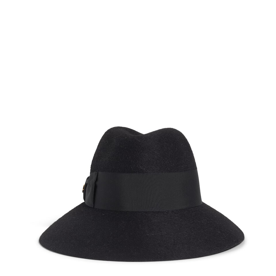 LORO PIANA: BLACK HARE CHAPEAU - 2