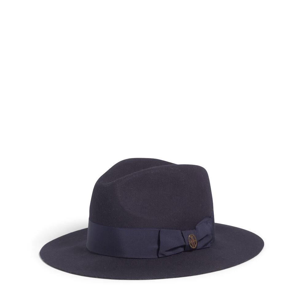 EMILIO PUCCI: NAVY FELT FEDORA (1 of 2)