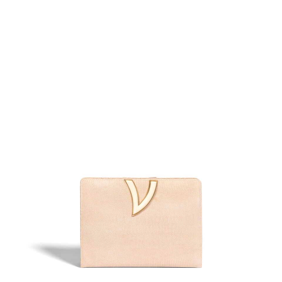 VALENTINO: NEUTRAL LIZARD CLUTCH - 2