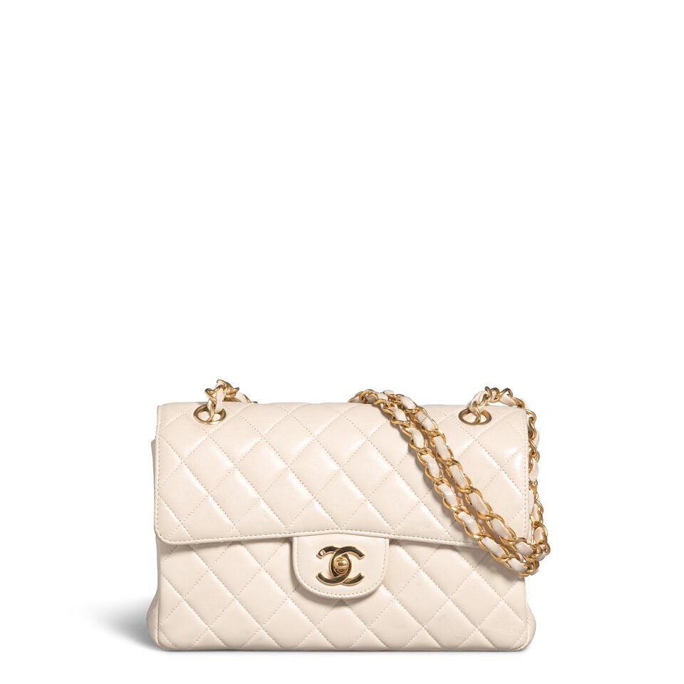 CHANEL: DOUBLE SIDED CREAM SMALL FLAP BAG Pre 1982 - 3