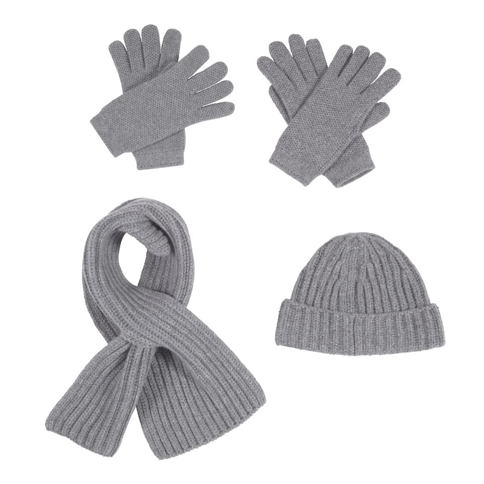 LORO PIANA: A GROUP OF FOUR GREY CASHMERE ACCESSORIES (1 of 1)