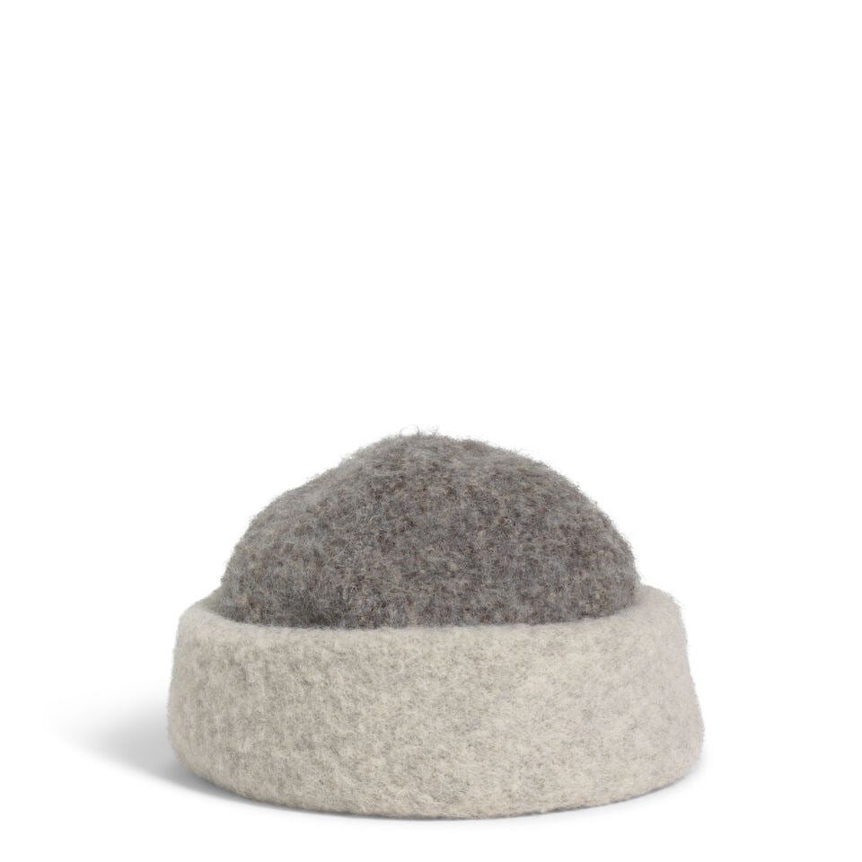MOTSCH POUR HERMES: GREY ALPACA WOOL DOCKER - 2