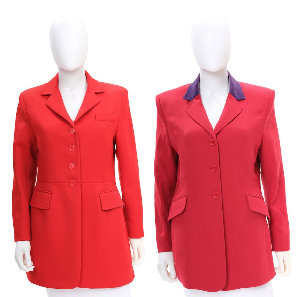 HERMÈS: A GROUP OF TWO RED RIDING COATS (1 of 3)