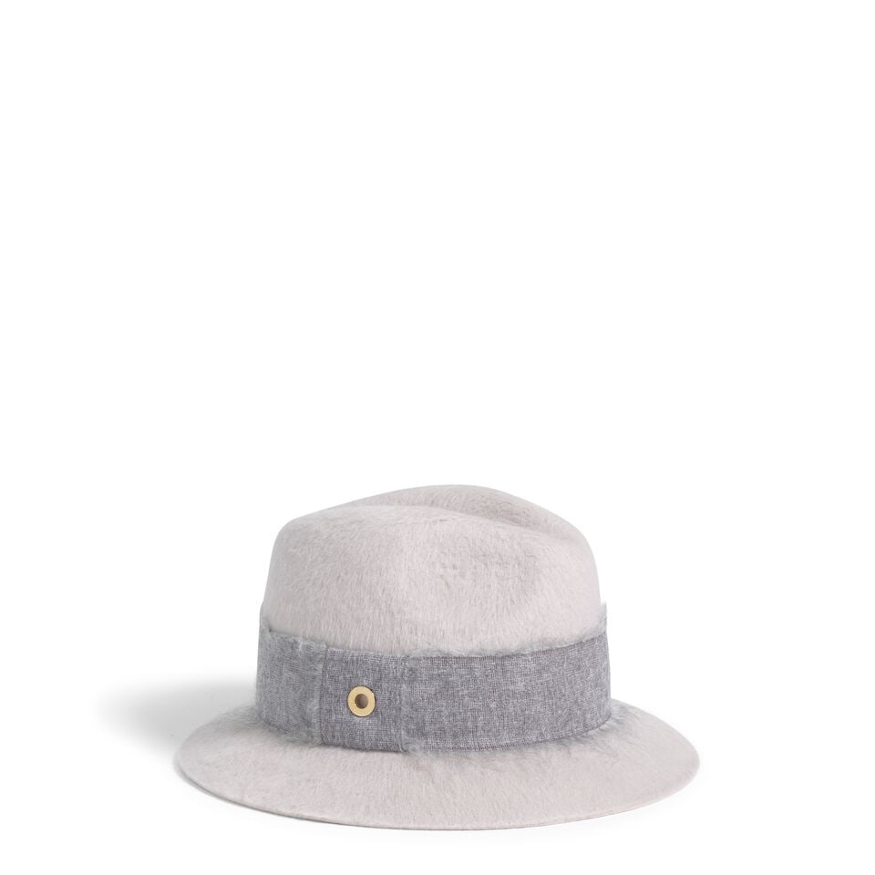 LORO PIANA: LIGHT GREY CASHFUR CHAPEAU (1 of 3)