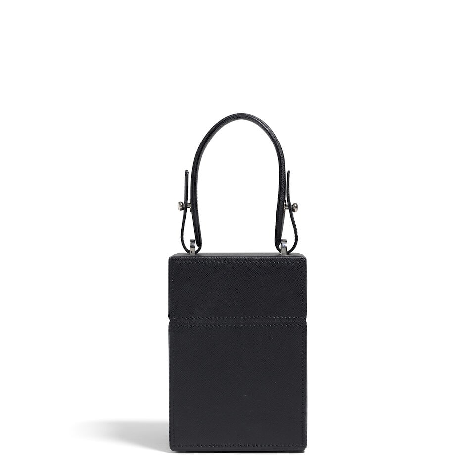 OSCAR DE LA RENTA: BLACK ALIBI TOP HANDLE BAG - 2