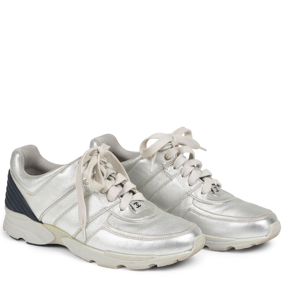 CHANEL: SILVER SNEAKERS (1 of 1)