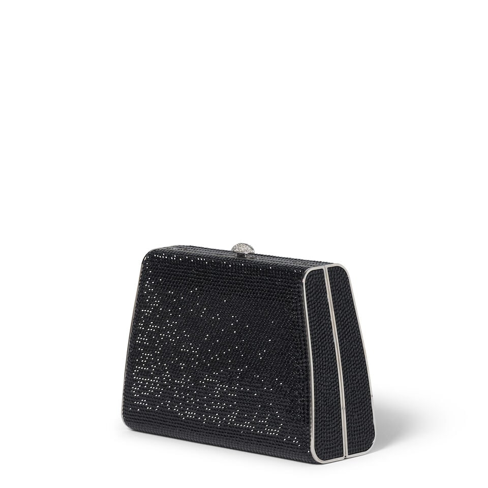 JUDITH LEIBER: BLACK EMBELLISHED SOFT-SIDED MINAUDIERE - 2