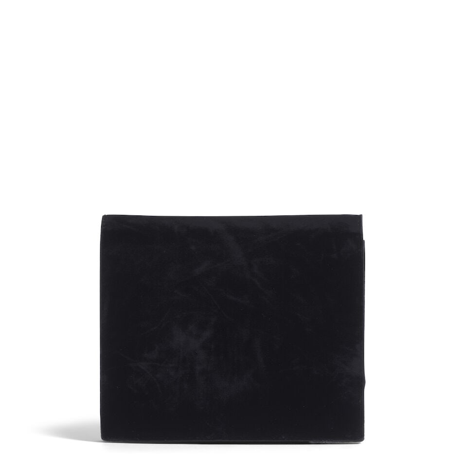 VALENTINO: BLACK VELVET EMBELLISHED EVENING BAG WITH TASSEL - 3