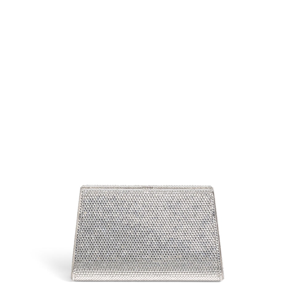JUDITH LEIBER: EMBELLISHED SILVER MINAUDIERE - 2