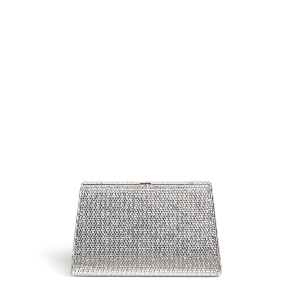 JUDITH LEIBER: EMBELLISHED SILVER MINAUDIERE - 3