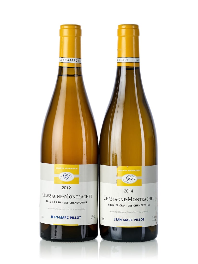 Jean Marc Pillot Chassagne Montrachet Chenevottes , 2012 (11x 750ml) Jean Marc P...: Jean Marc Pillot Chassagne Montrachet Chenevottes , 2012 (11x 750ml) Region: Burgundy Label: 1x slighty wrinkled Jean Marc Pillot Chassagne Montrachet Chenevottes , 2014 (1x