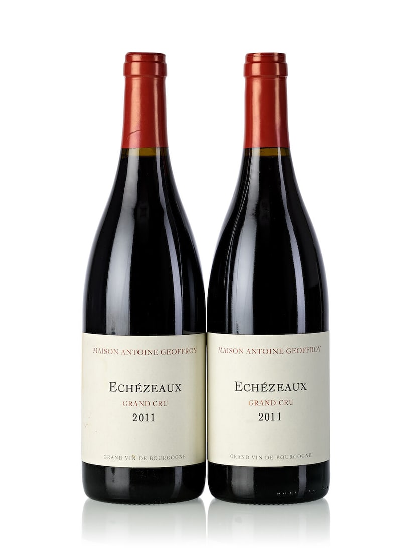 Antoine Geoffroy Echézeaux, 2011 (11x 750ml): Antoine Geoffroy Echézeaux, 2011 (11x 750ml) Region: Burgundy Cork: 10x signs of old seepage Label: 2x stained Lot to be sold without reserve. For further information on this lot please visit Bon