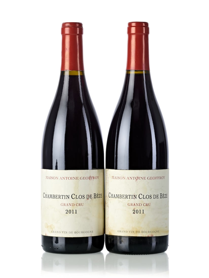 Antoine Geoffroy Chambertin Clos de Bèze, 2011 (5x 750ml): Antoine Geoffroy Chambertin Clos de Bèze, 2011 (5x 750ml) Region: Burgundy Label: 5x damp-stained, 5x marked Lot to be sold without reserve. For further information on this lot please visit Bonha