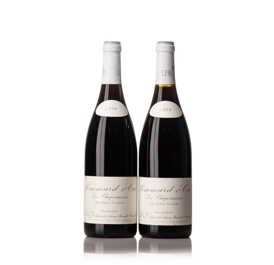 Maison Leroy Pommard Les Chaponnières, 1999 (6x 750ml): Maison Leroy Pommard Les Chaponnières, 1999 (6x 750ml) Region: Burgundy Fill Level: 6x 1cm Label: 3x slightly marked, 2x marked, 1x scuffed Lot to be sold without reserve. For further